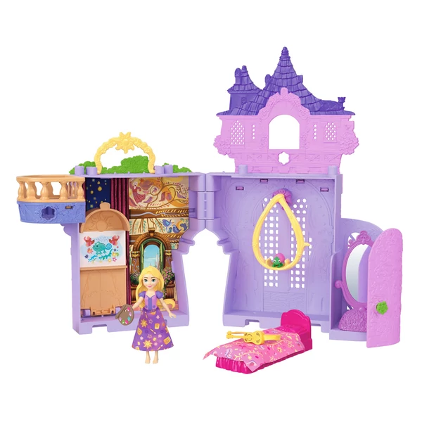 Disney Hercegnők Palota mini Aranyhaj babával - Mattel