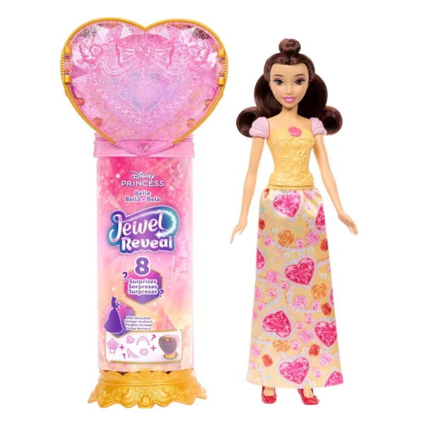 Disney Hercegnők: Csupaszív meglepetés baba - Belle - Mattel