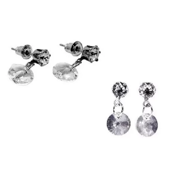 Lora Preciosa kristállyal fülbevaló fehér S03040A