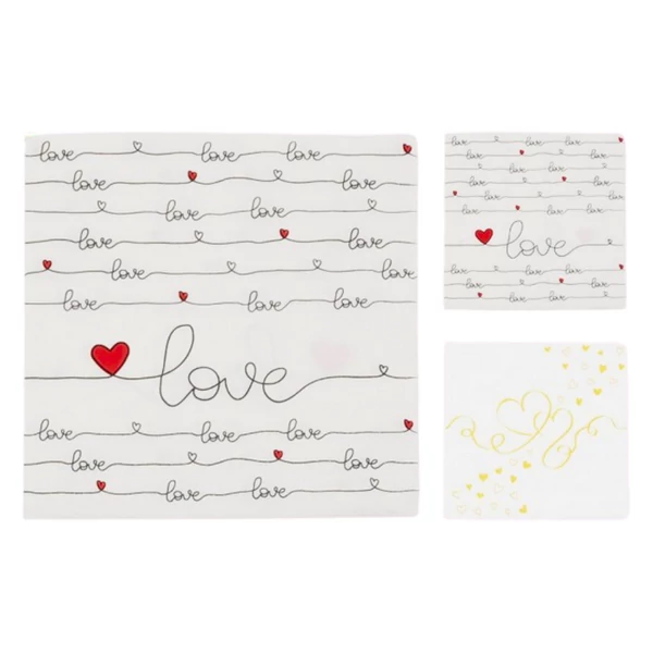 Valentin-napi szalvéta 33x33cm 2 féle 602500550