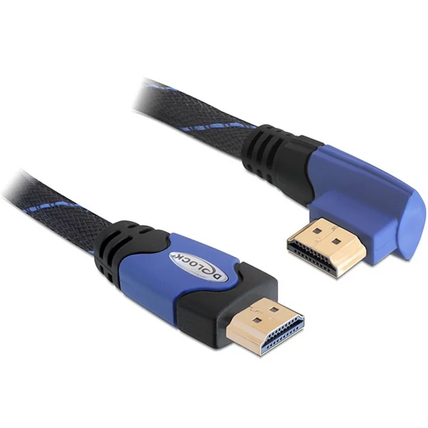 Delock nagy sebességű HDMI kábel Ethernettel, forgatott, A-A / apa-apa, 3 m