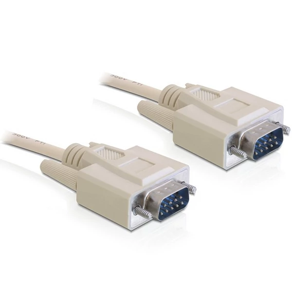 Delock RS-232 soros kábel SUB-D9 apa / apa 10 méteres
