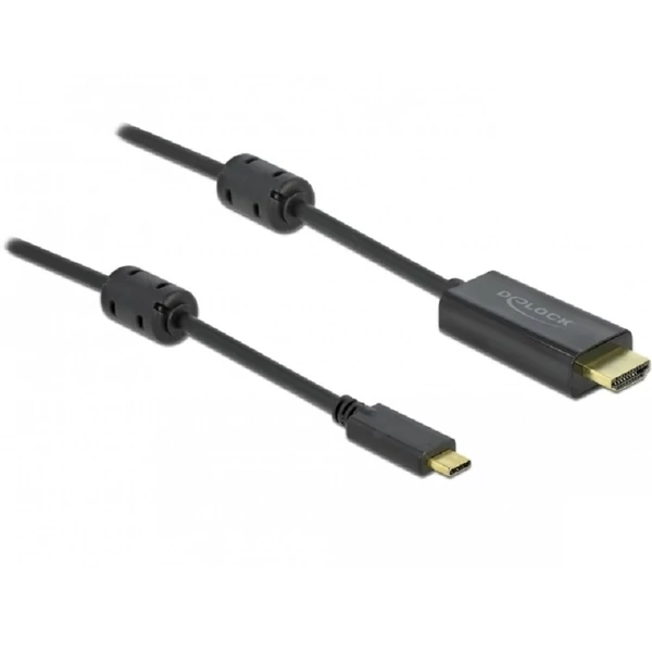 Delock Aktív USB Type-C  - HDMI kábel (DP Alt Mode) 4K 60 Hz 5 méter hosszú
