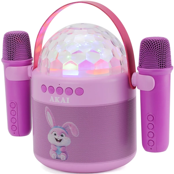 AKAI Karaoke hangszóró két vezeték nélküli mikrofonnal JoyBox Kids