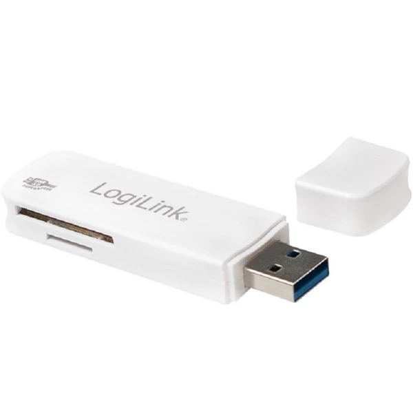 Logilink USB 3.0 kártyaolvasó, SD/microSD-hez, fehér