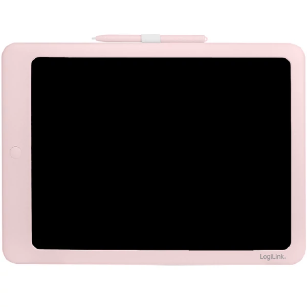 Logilink LCD gyermek írótábla 14", törölhető-újraírható, letörölhető hátlappal, rózsaszín