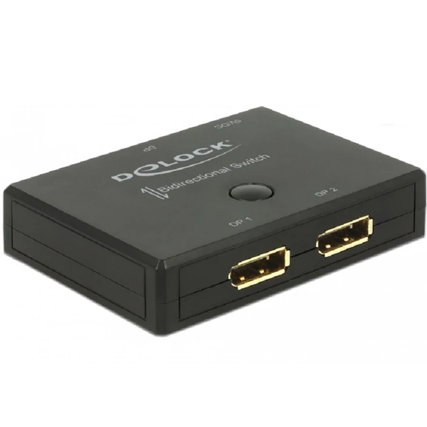 Delock Displayport 2 - 1 kapcsoló kétirányú 4K 60 Hz