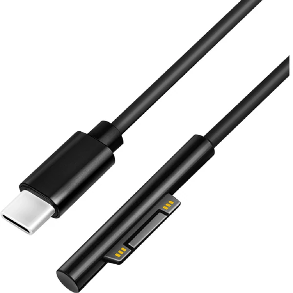 Logilink USB-C-kábel, USB-C/M   MS Surface/M (90 ), PD, fekete, 1,8 m