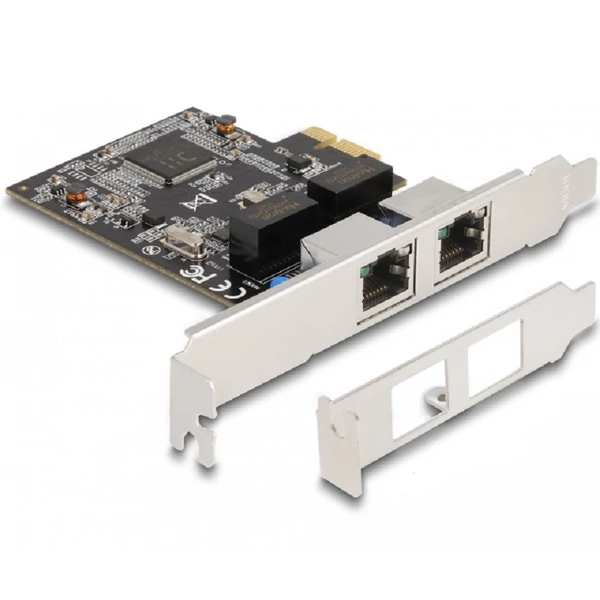 Delock PCI Express x1 kártya - 2 x RJ45 Gigabit LAN