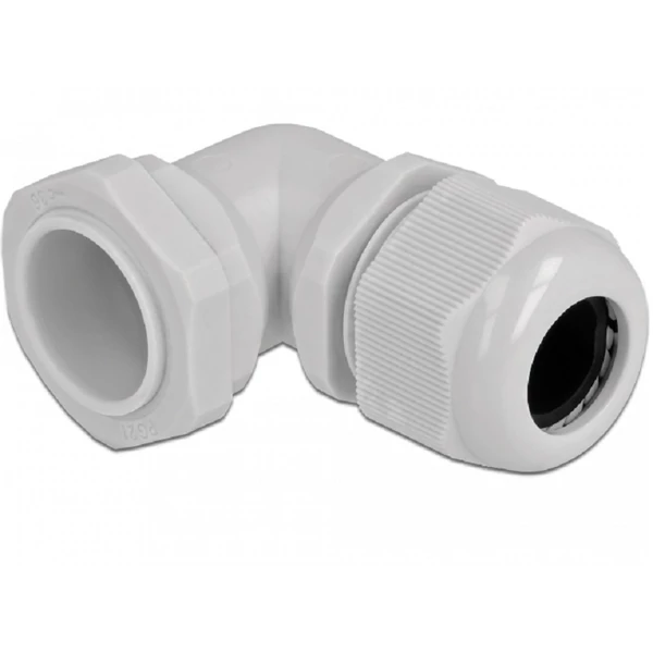 Delock Kábel tömszelence PG21 90  hajlított szürke