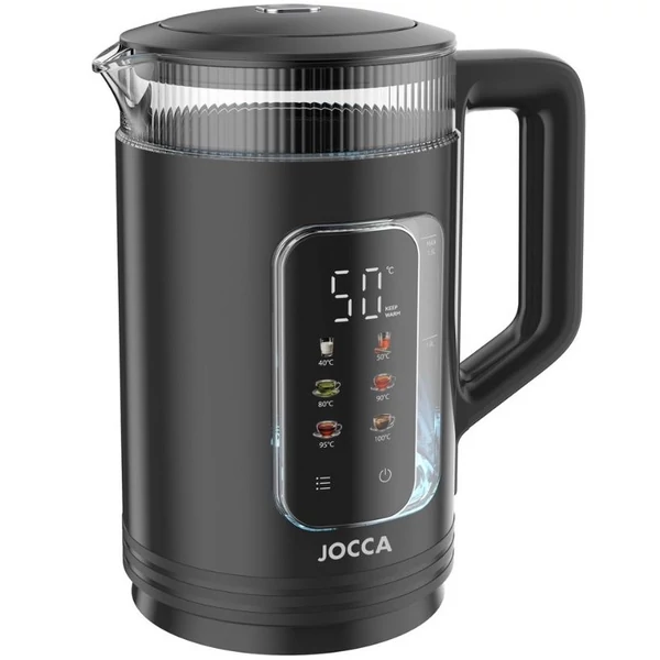 JOCCA 2894N fekete elektromos vízforraló 1.5l érintőképernyős vezérlés