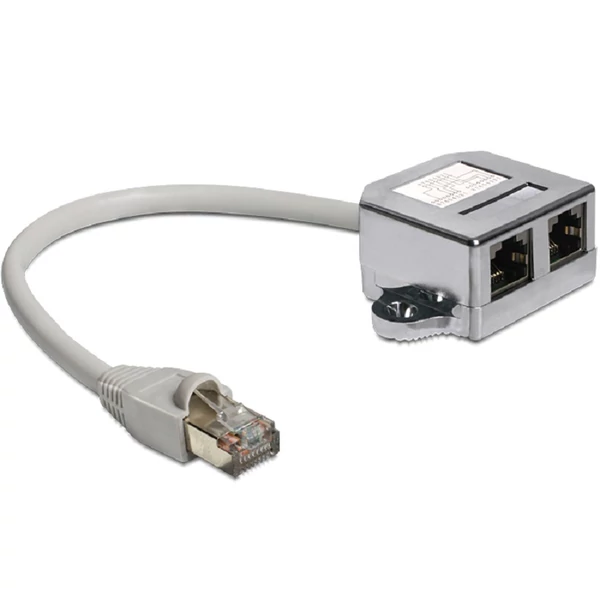 Delock RJ45 Port duplázó 1 x RJ45 dugó > 2 x RJ45 jack (2 x Ethernet)