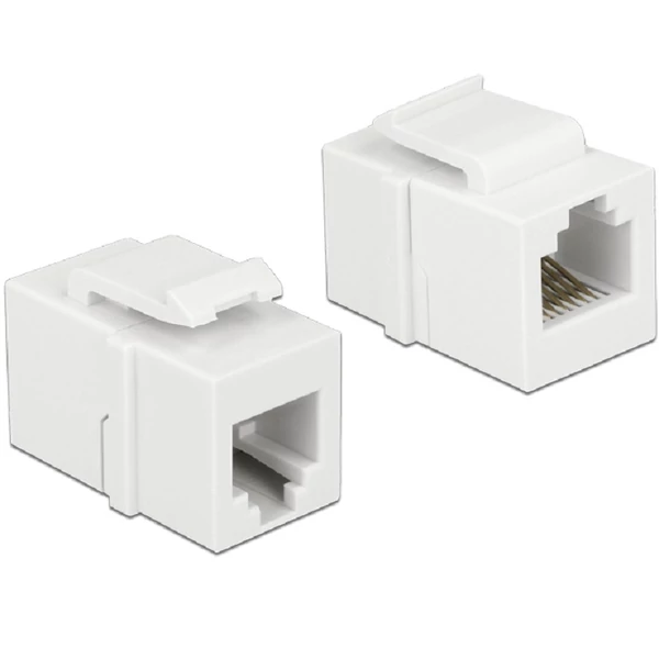 DELOCK Keystone modul RJ12 anya > RJ12 anya CAT.3 fehér