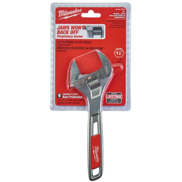 Milwaukee Állítható széles pofájú villáskulcs 200 mm 1 db