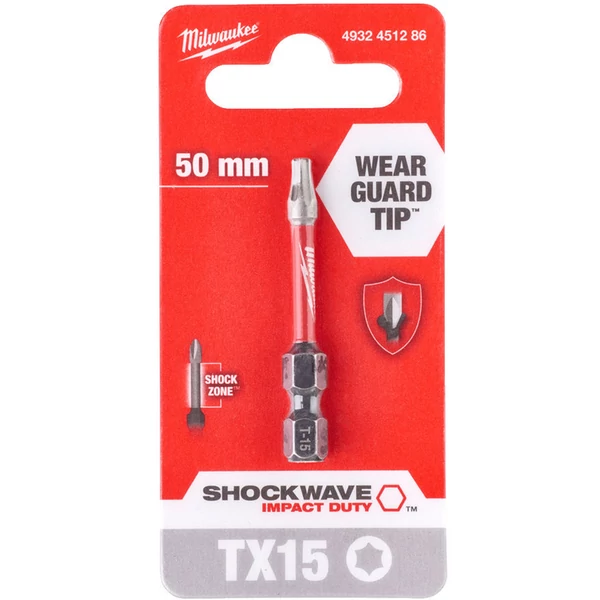 Milwaukee Shockwave bit TX15 50mm-1db