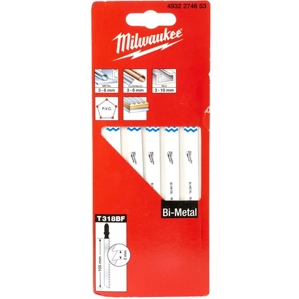 Milwaukee Szúrófűrészlap 105/2 mm Bimetál  5 db