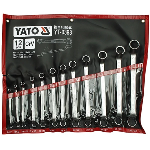 YATO Csillagkulcs klt. 12r. 6-32-ig  CrV