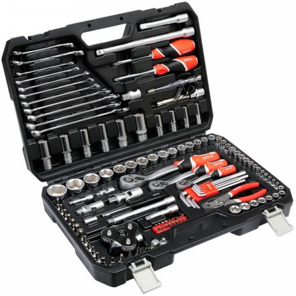 YATO Dugókulcs klt. autószerelőknek 126 részes 1/2 col: 20-32 mm, 1/4 col: 4-13 