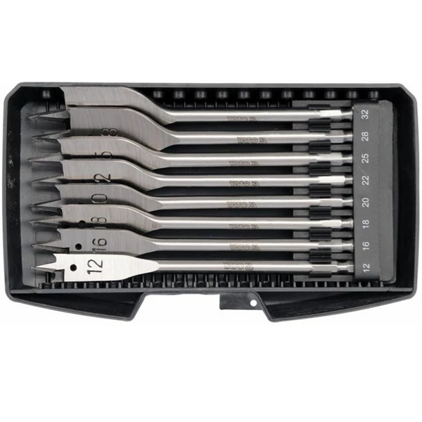 YATO Fafúrószár készlet lapos 8 részes 12-32 mm