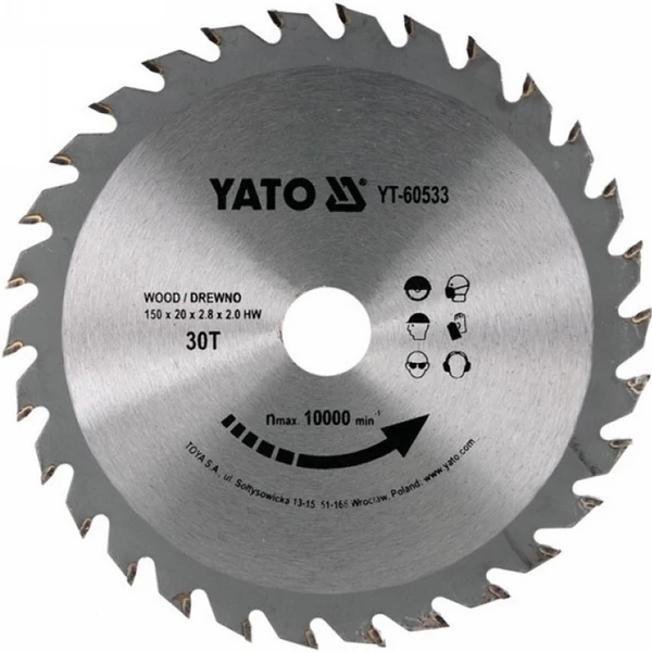 YATO Fűrésztárcsa fához 150/20/30