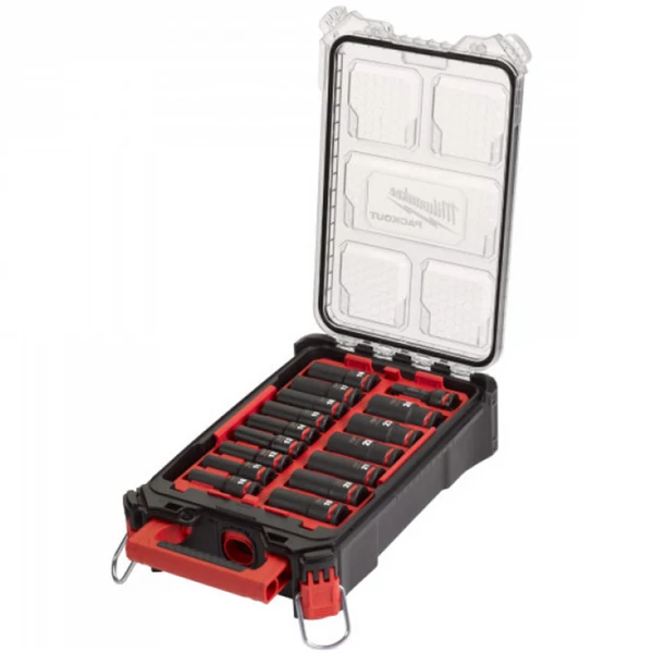 Milwaukee 1/2'Gépi Dugókulcs hosszú Packout készlet 16 részes - 1 db