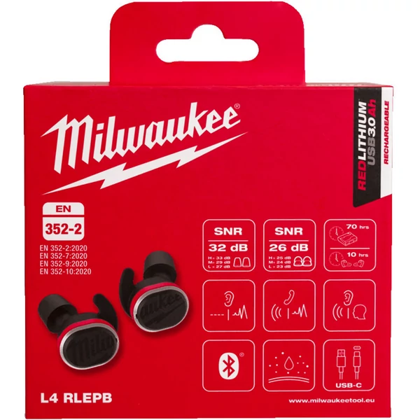 Milwaukee Bluetooth hallásvédő füldugó - 1db