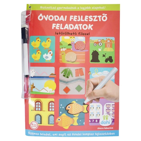 Óvodai fejlesztő feladatok letörölhető filccel - D-Toys