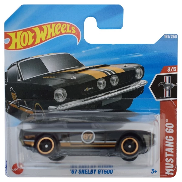 Hot Wheels: '67 Shelby GT500 fekete kisautó 1/64 - Mattel