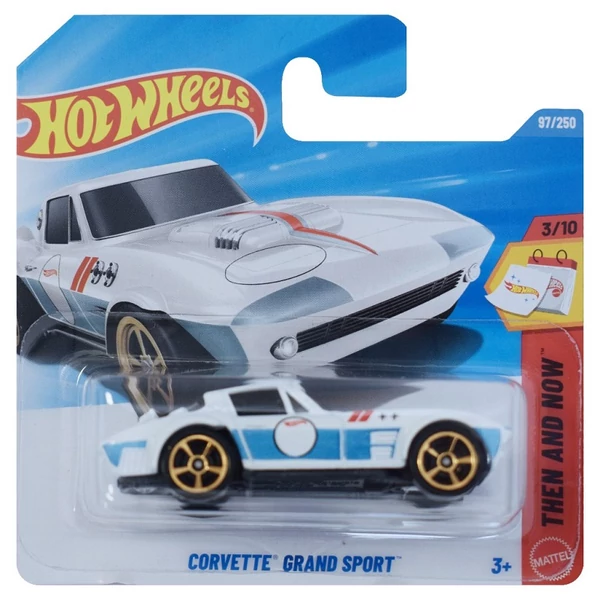 Hot Wheels: Corvette Grand Sport fehér vintage kisautó 1/64 - Mattel