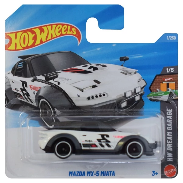 Hot Wheels: Mazda MX-5 Miata fehér kisautó 1/64 - Mattel