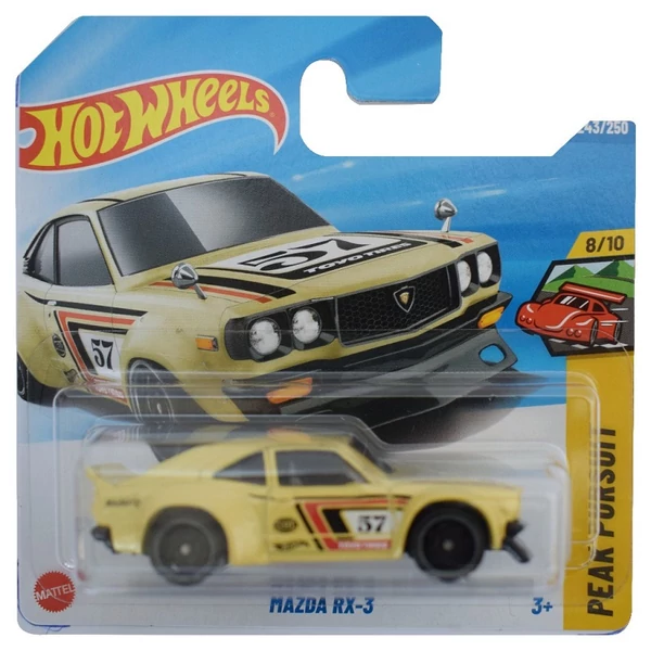 Hot Wheels: Mazda RX-3 sárga kisautó 1/64 - Mattel