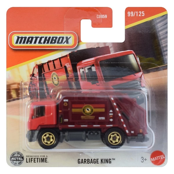 Matchbox: Garbage King piros kisautó 1/64 - Mattel