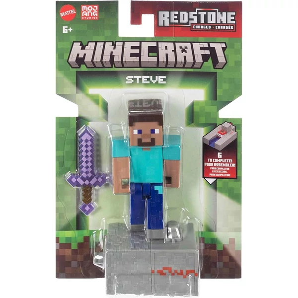 Minecraft: Steve karakter játékfigura kiegészítőkkel - Mattel