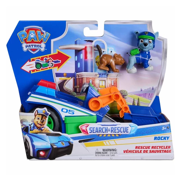 Mancs őrjárat: Search & Rescue Hátrahúzható Rocky járgánya figurával - Spin Master