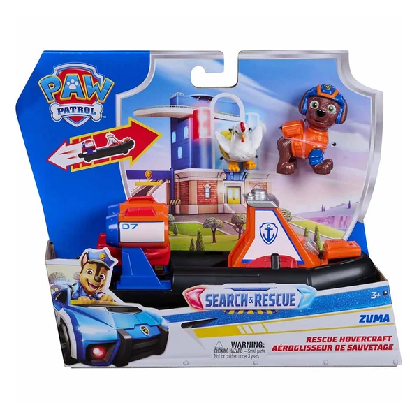 Mancs őrjárat: Search & Rescue Hátrahúzható Zuma járgánya figurával - Spin Master