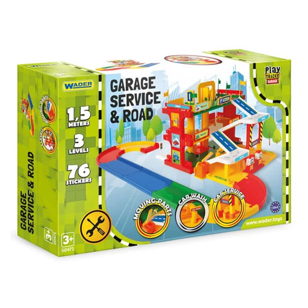 Háromszintes szervizgarázs úttal és kiegészítőkkel - Wader
