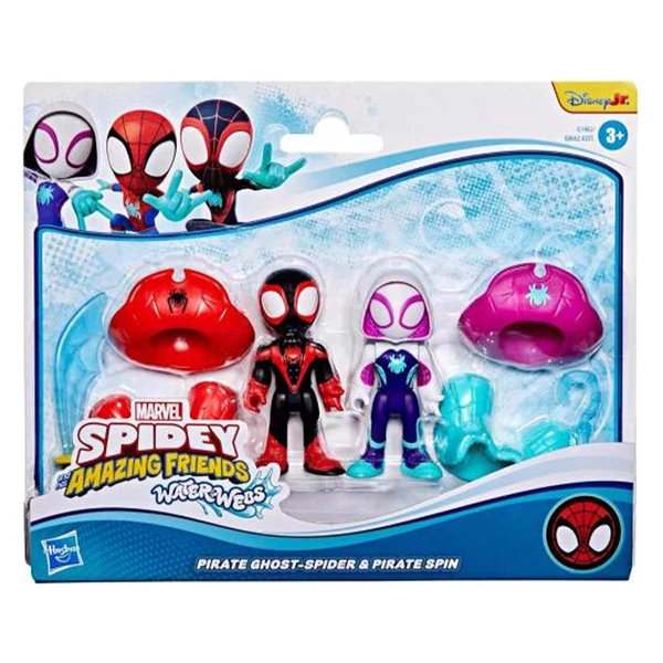 Póki és csodálatos barátai: Water-Webs Kalóz Ghost-Spider és Kalóz Spin játékszett - Hasbro