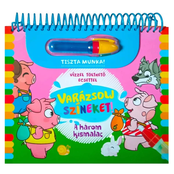 Varázsolj színeket! - A három kismalac foglalkoztató könyv
