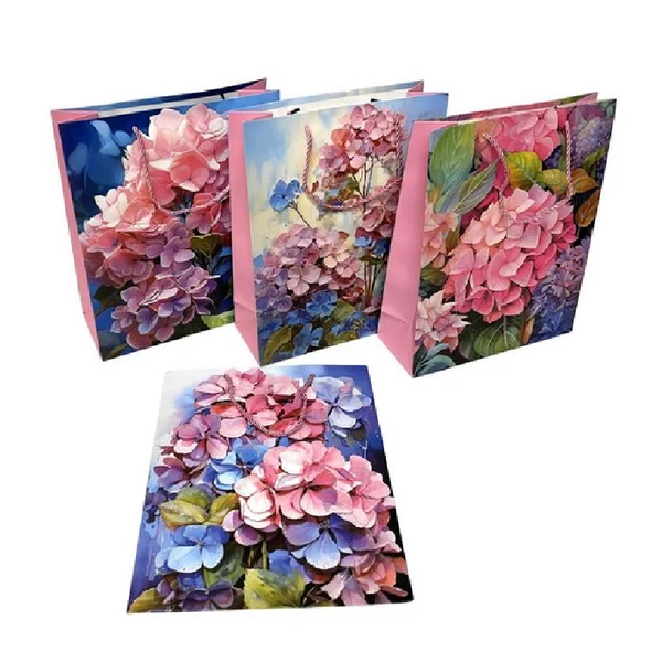 Cent ajándéktasak hortenziás 6x32x10cm 279627