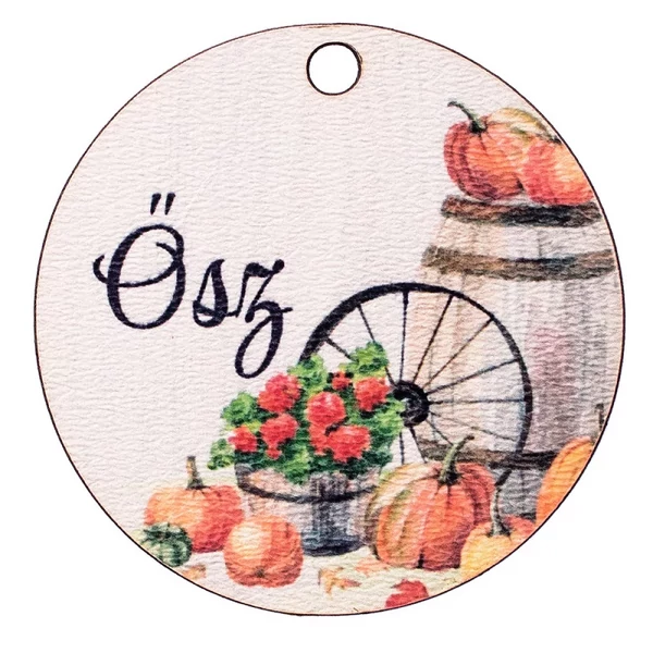 Kerek feliratos fatábla Ősz 5db GV03-90