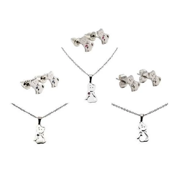 Lora cicás nyaklánc és karkötő szett S01030