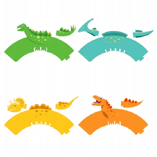 Muffin tartó szett dínós 8db