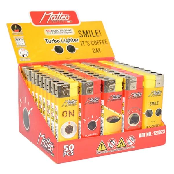 Vihar öngyújtó vegyes mintás kávés fix lángos 50db 121023