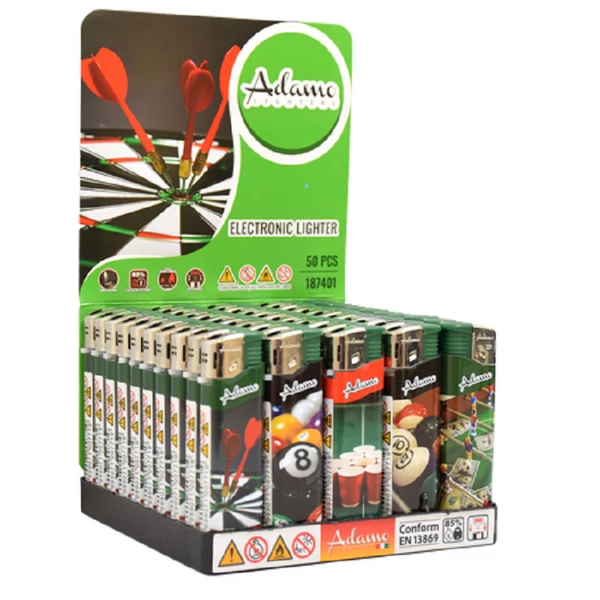 Elektromos öngyújtó slim kocsmasportok 50db 187401