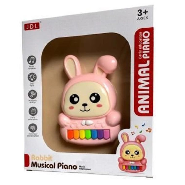 Állathangos bébijáték nyuszi két féle színben BB8886