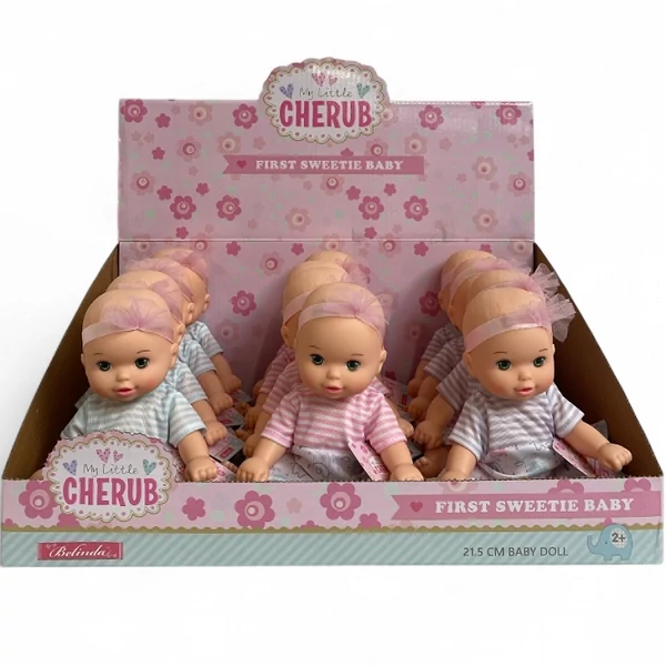 Játék hagyományos testű csecsemő baba 3 féle színben 21cm BA6838