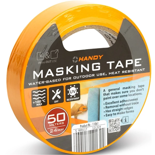 Handy vízbázisú kültéri hőálló festőszalag narancssárga színben 50mx24mm 11061