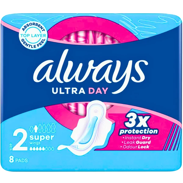 Always ultraday super egészségügyi betét S2 8db-os kiszerelésben