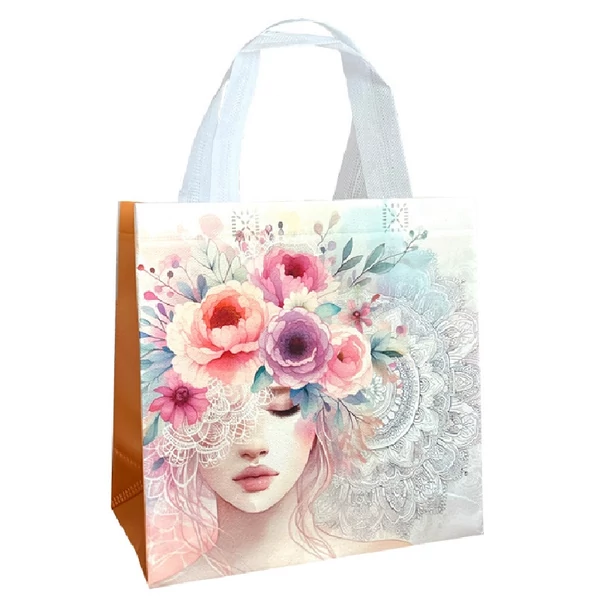 Bevásárlótáska kicsi Mandalás lány 26x26x12cm