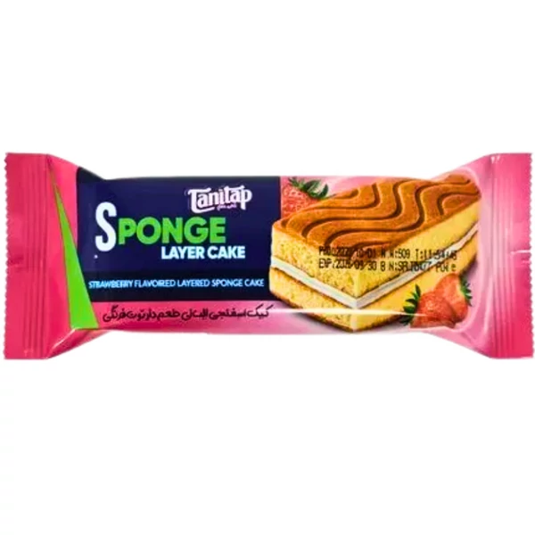 Tanitap sponge eper ízű krémmel töltött piskóta 50g